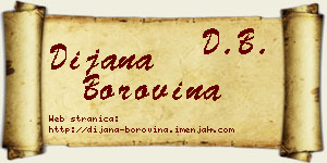 Dijana Borovina vizit kartica